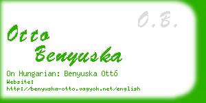 otto benyuska business card